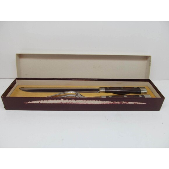 Personna Hollow Ground Carve Set Knife & Fork with Box Made in USA - Picture 12 of 12